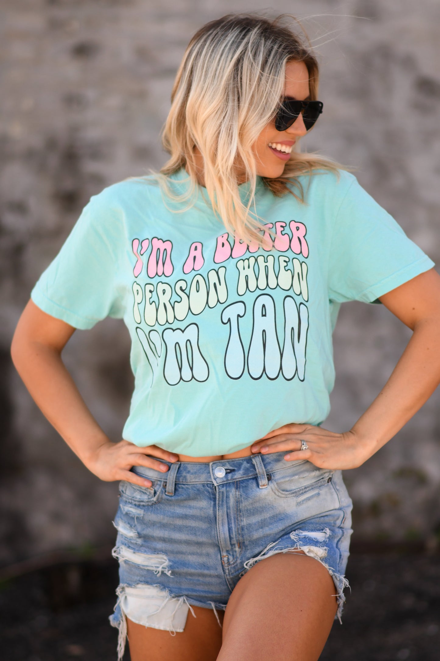 I’m a better person when I’m tan tee