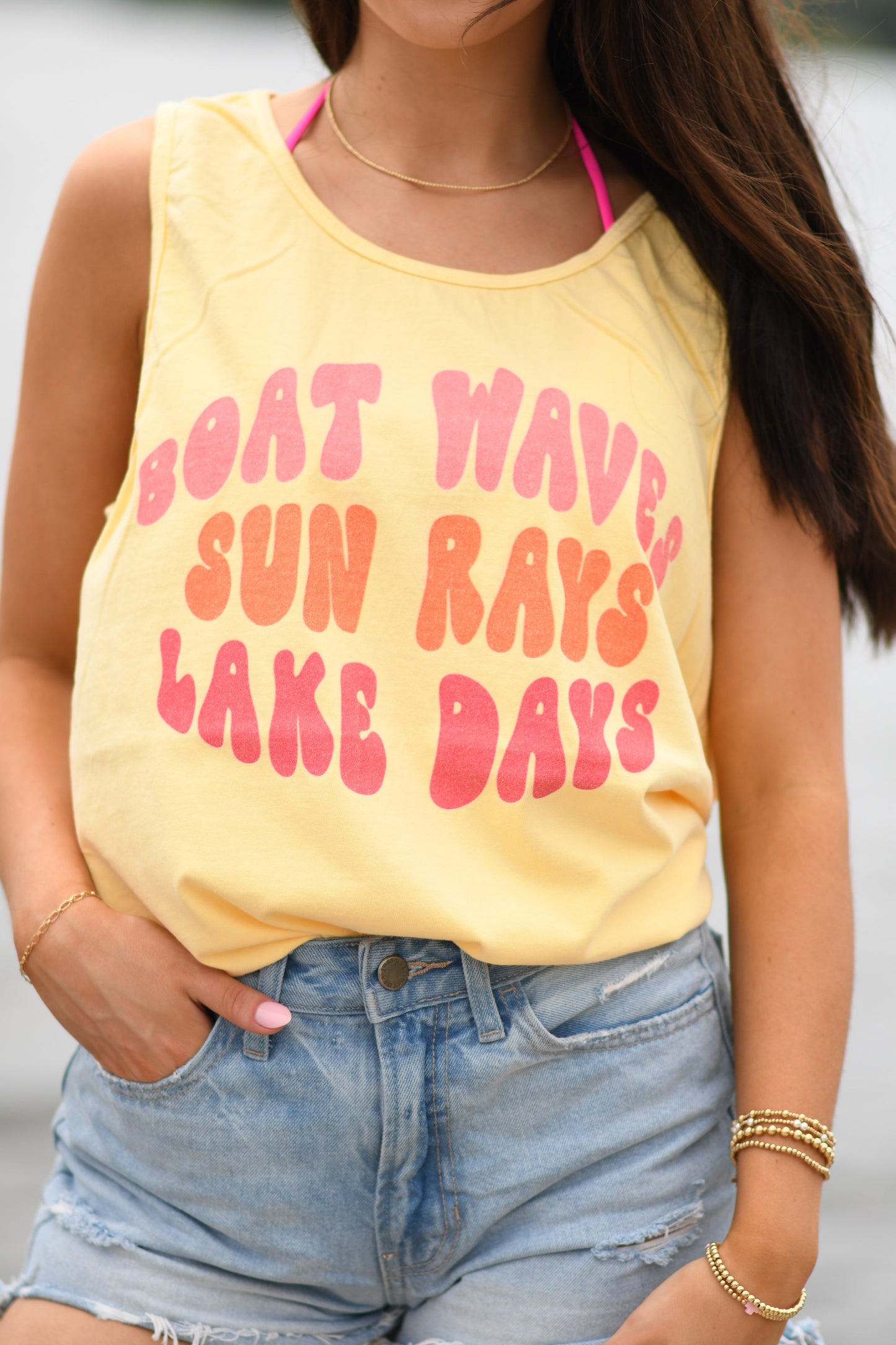 Boat waves, sun rays, lake days tee