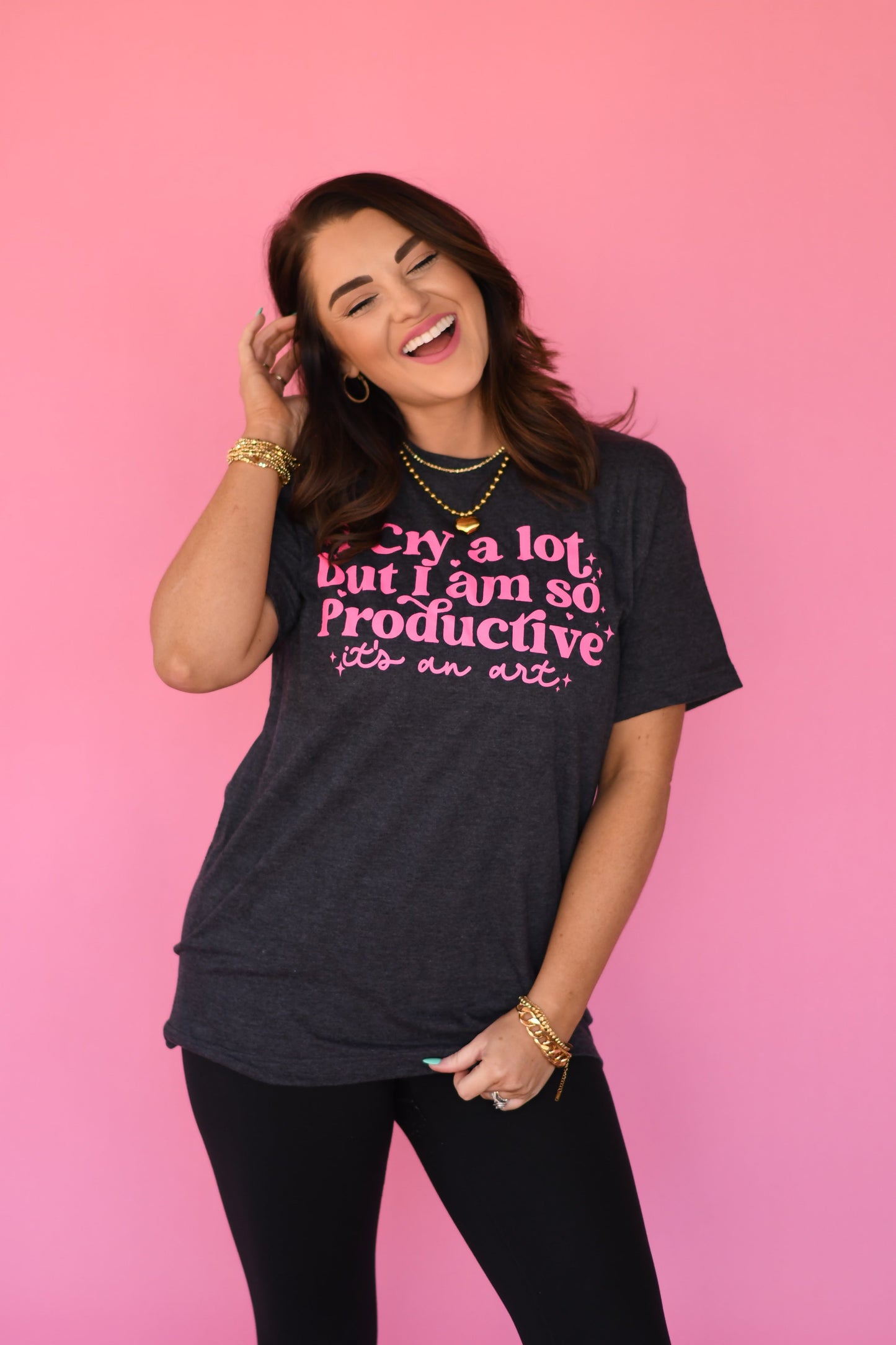 I Cry A Lot But I'm Productive Tee