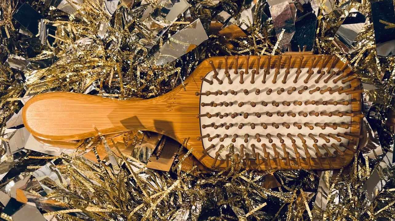 Custom name wooden hairbrush