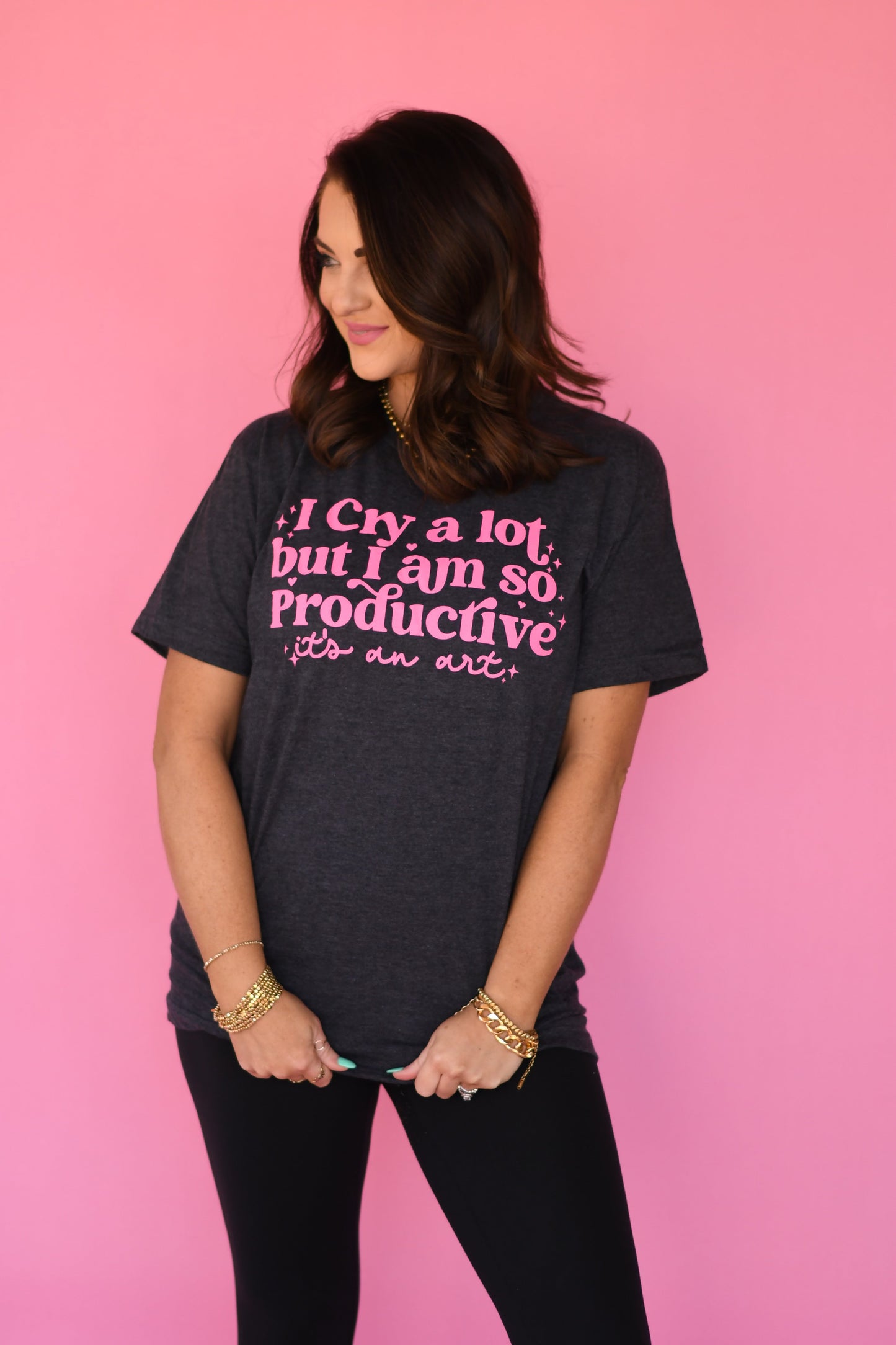 I Cry A Lot But I'm Productive Tee