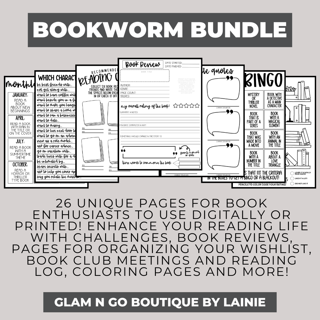 Digital (Printable) Bookworm Bundle