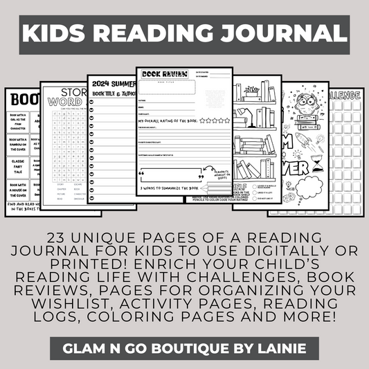 Digital (Printable) Kids Reading Journal