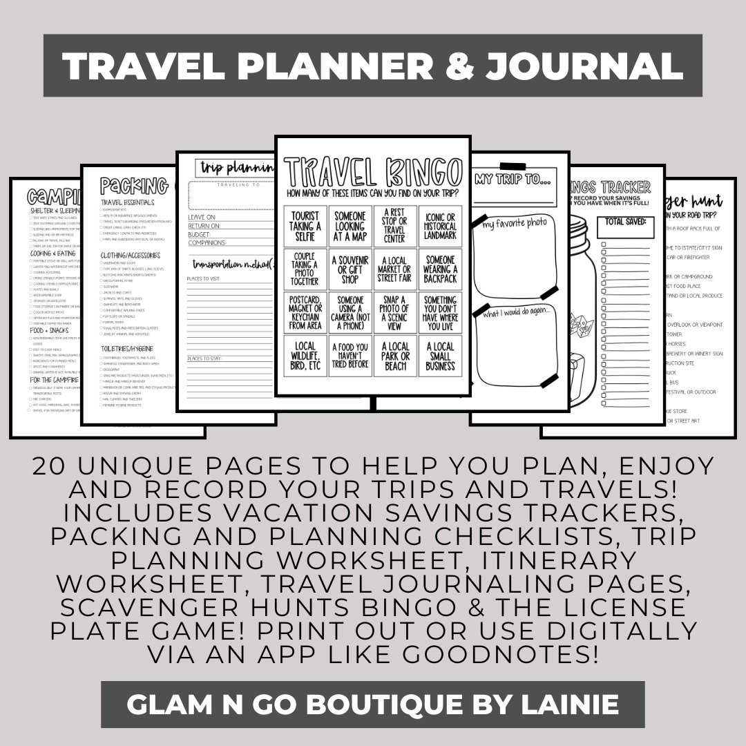 Digital (Printable) Travel Journal