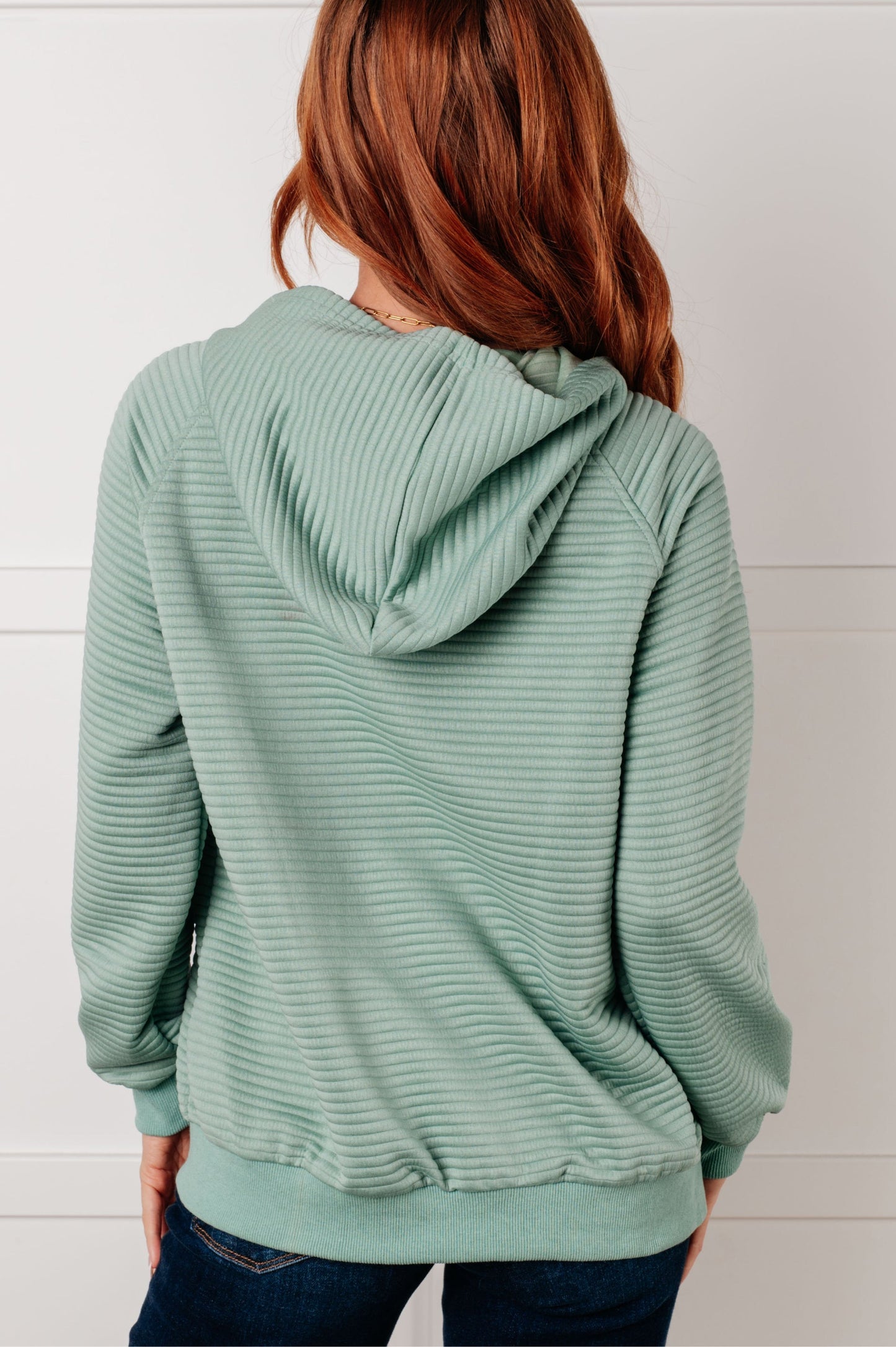 Crosswalk Textured Hoodie in Green