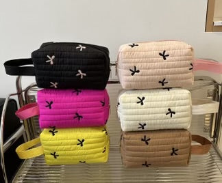 Dainty Bow Cosmetic Bags