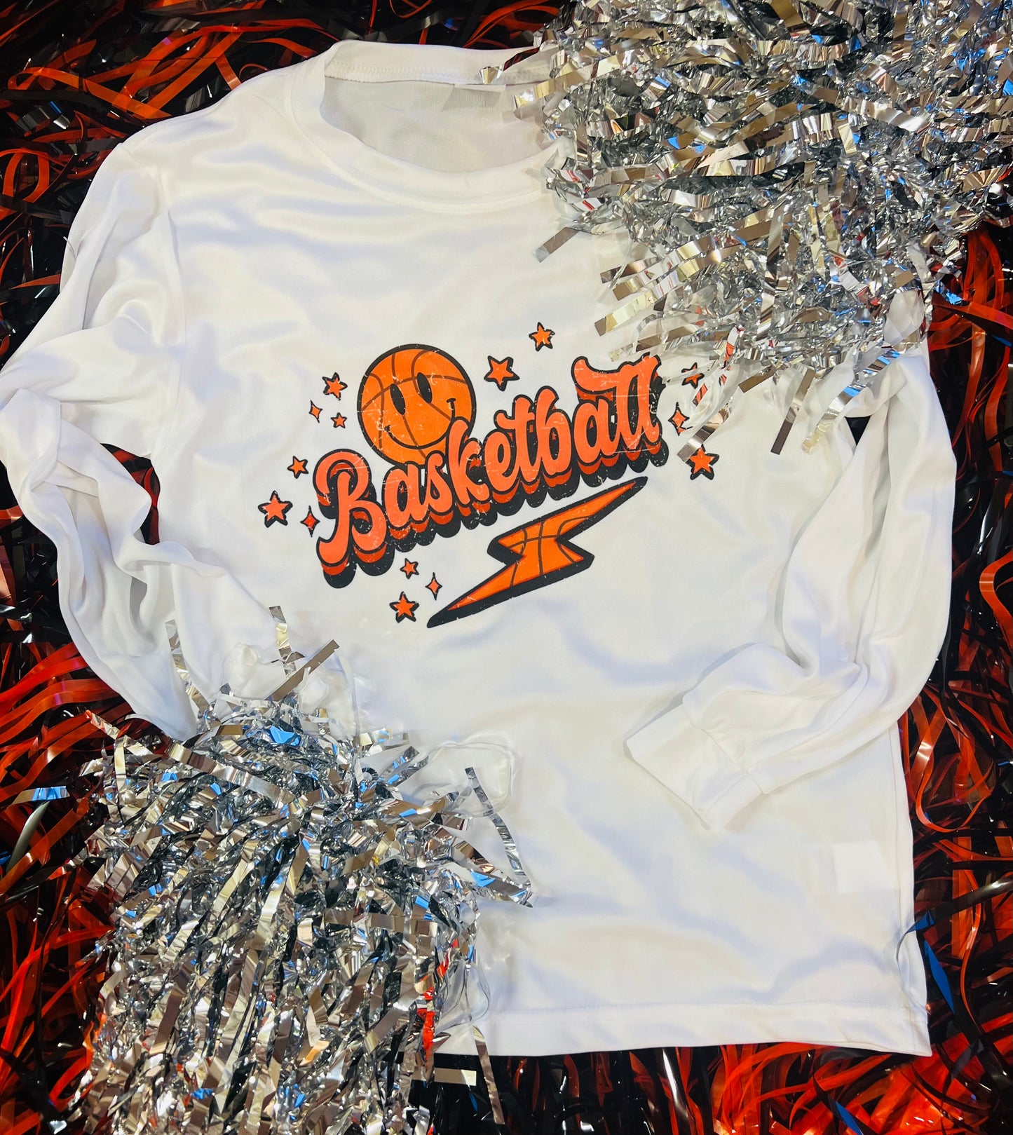 Basketball Smiley Bolt Tee/Long Sleeve Dri Fit tee