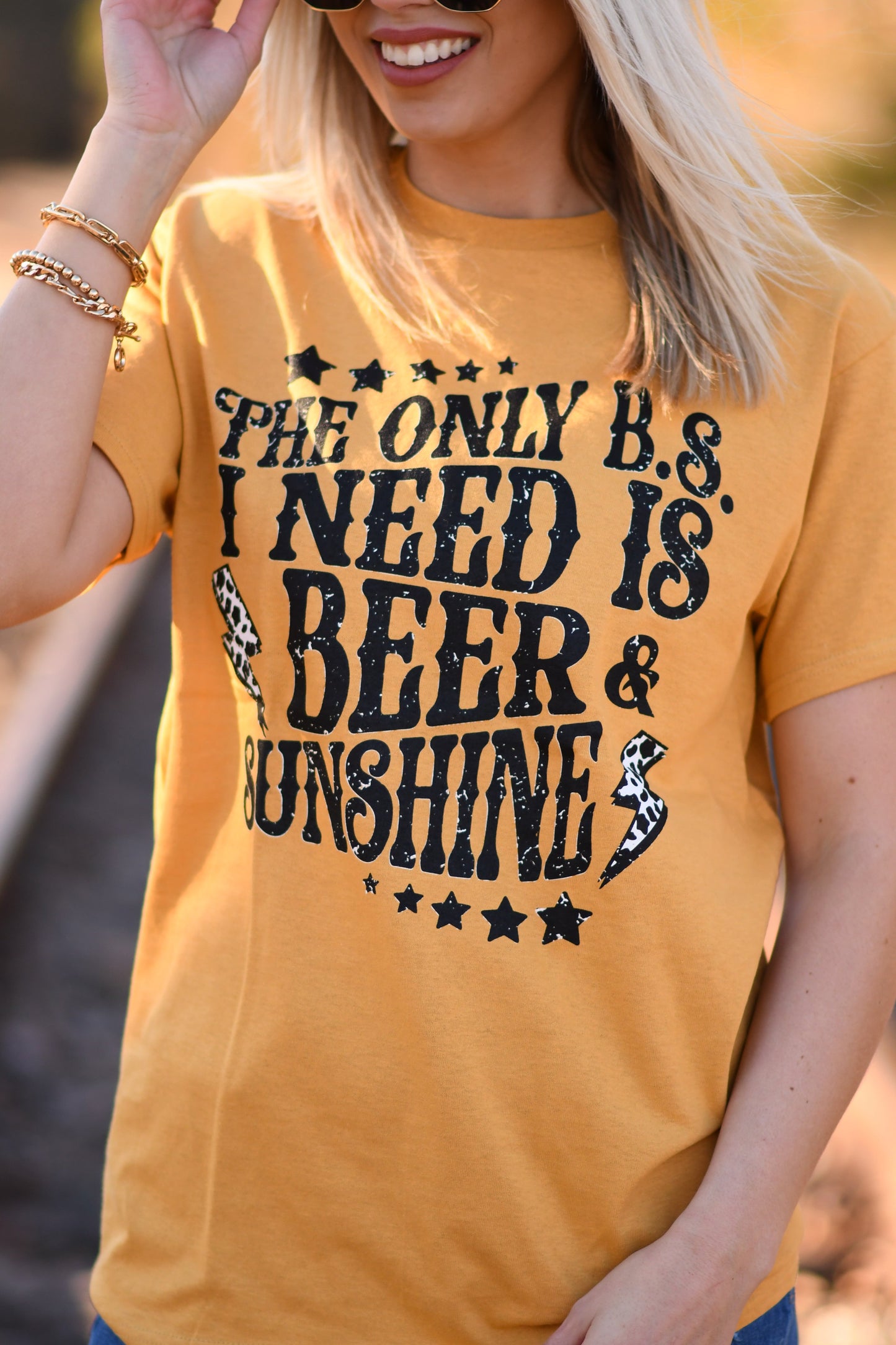 B.S. beer & sunshine tee