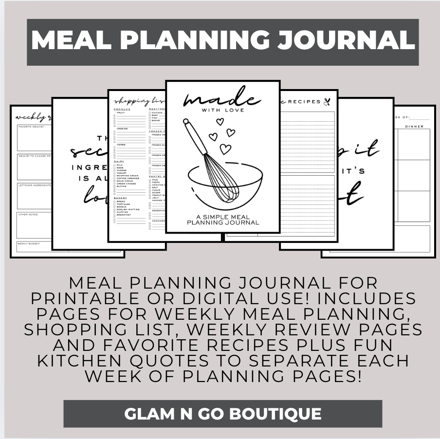 Digital (Printable) Meal Planning Journal