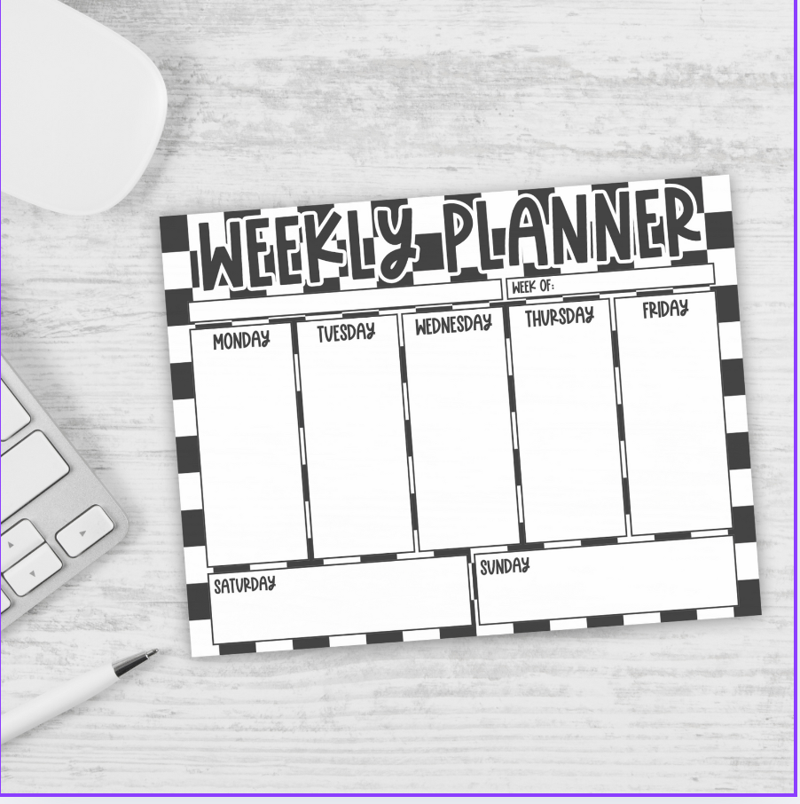 Digital (Printable) Weekly Planner Pages