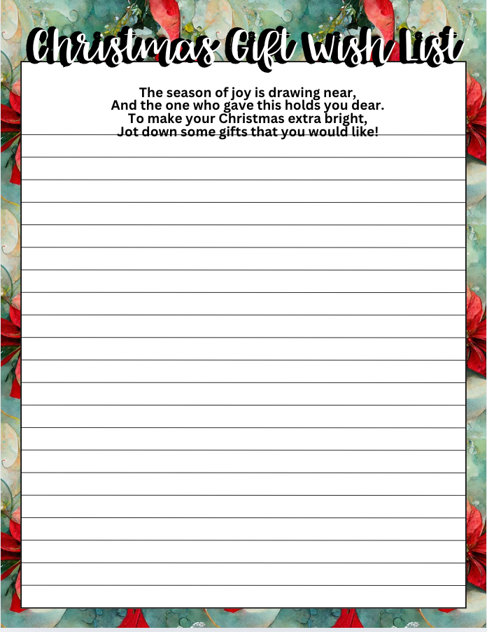 Digital (Printable) Christmas Gift Planner