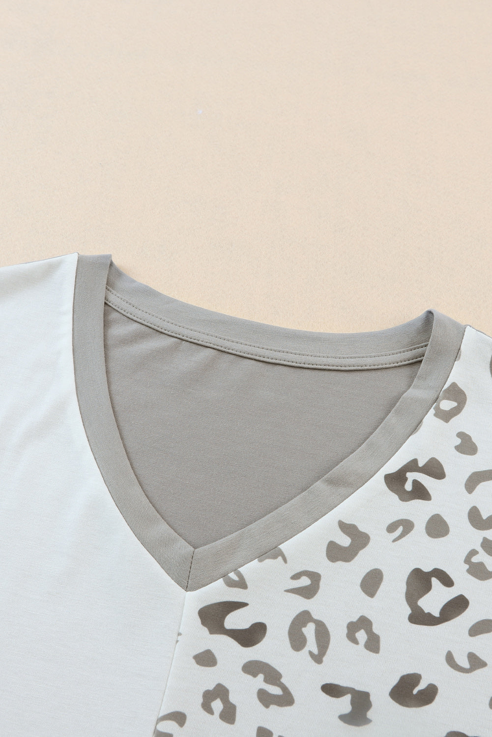Plus Size Leopard V-Neck T-Shirt
