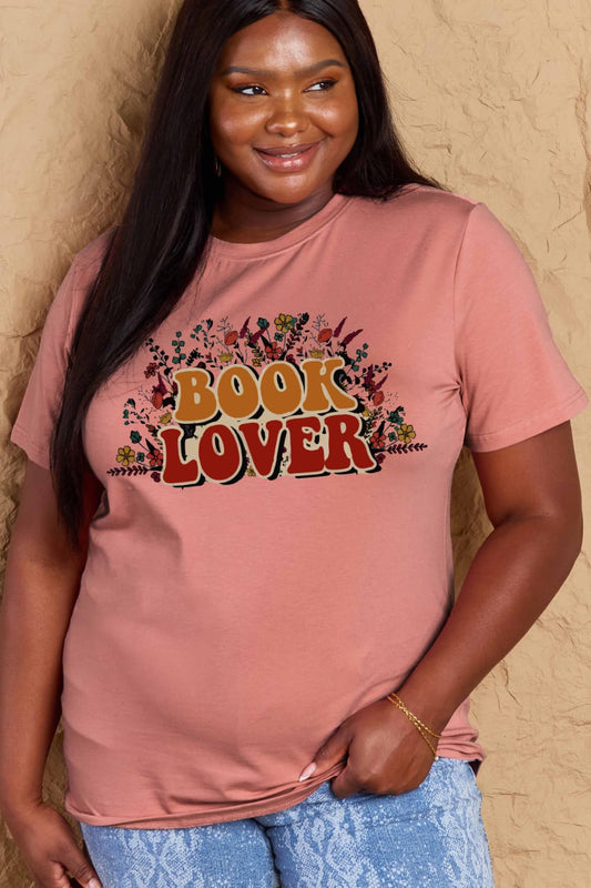 Simply Love BOOK LOVER Graphic Cotton Tee