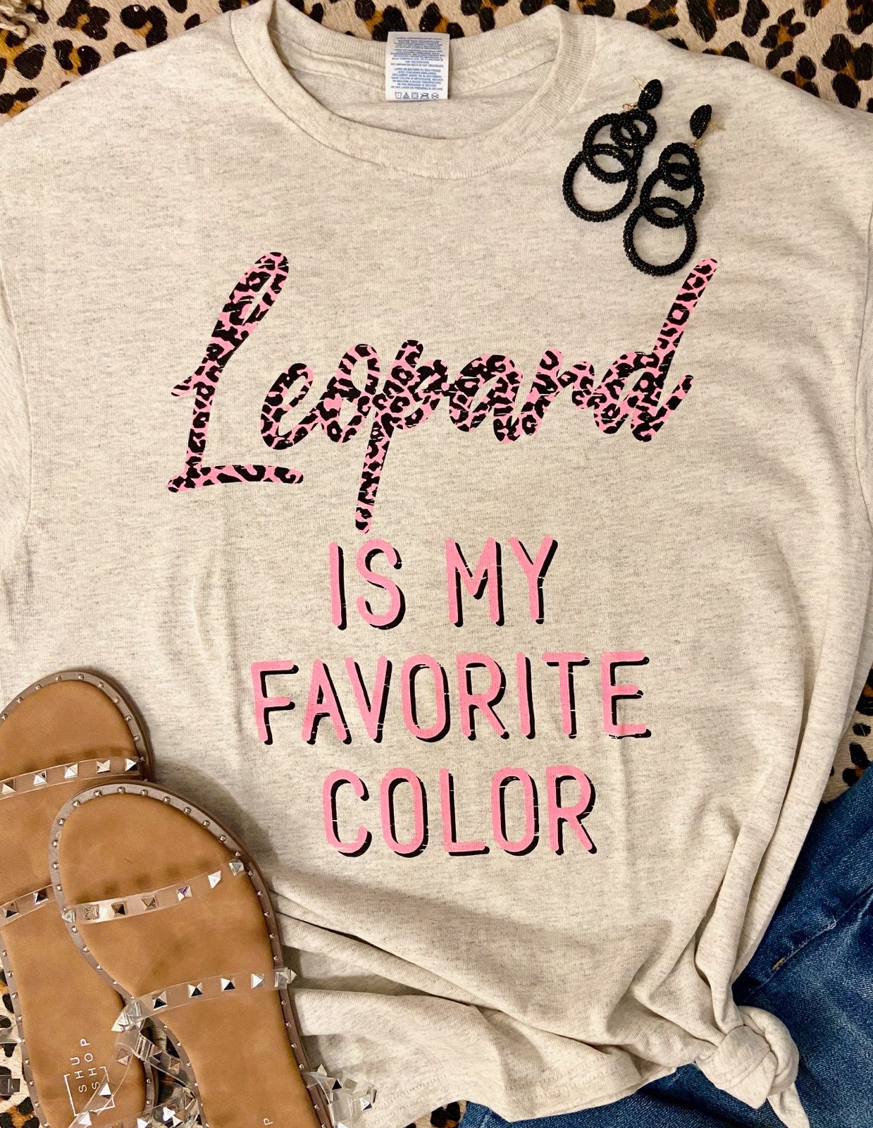 Leopard is my favorite Color graphic tee