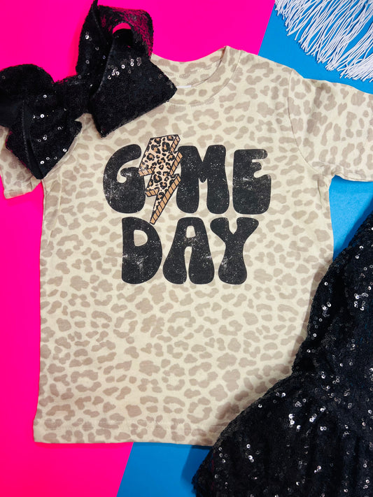 game day leopard Tee